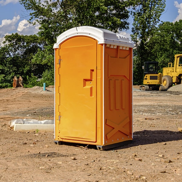 how often are the portable restrooms cleaned and serviced during a rental period in Williamson GA